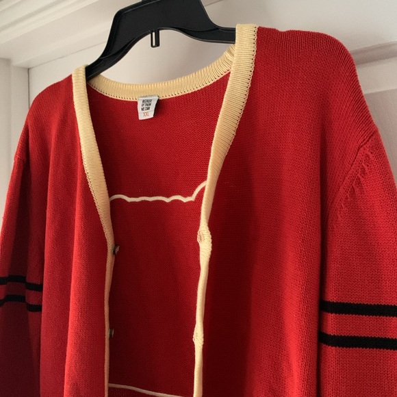 Because Of Them We Can Tuskegee Letterman Sweater Varsity Style Cardigan - Picture 11 of 16